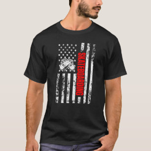 Camiseta Patinaje patriótico deportivo de la bandera estado