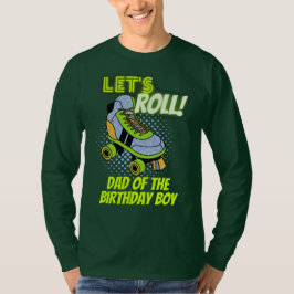 Camiseta Patinaje Retro Neon Roller Lets Rolling Birthday C