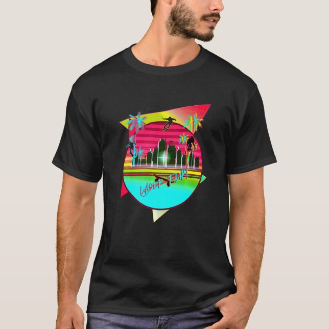 Camiseta Patinaje Retro Vaporwave Skateboard 90s Flip Skati (Anverso)