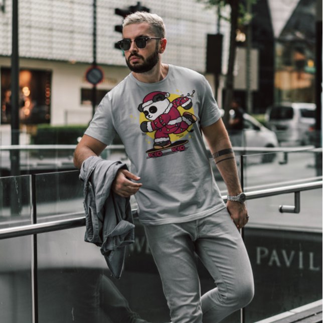 Camiseta Patinaje Santa Panda (Subido por el creador)