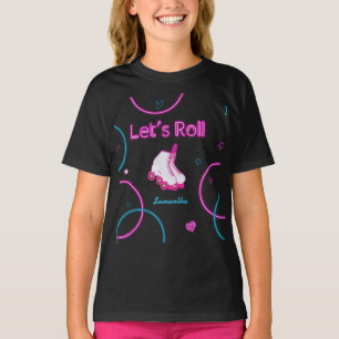 Camiseta Patinaje sobre el patinaje neón para rodar Cumplea