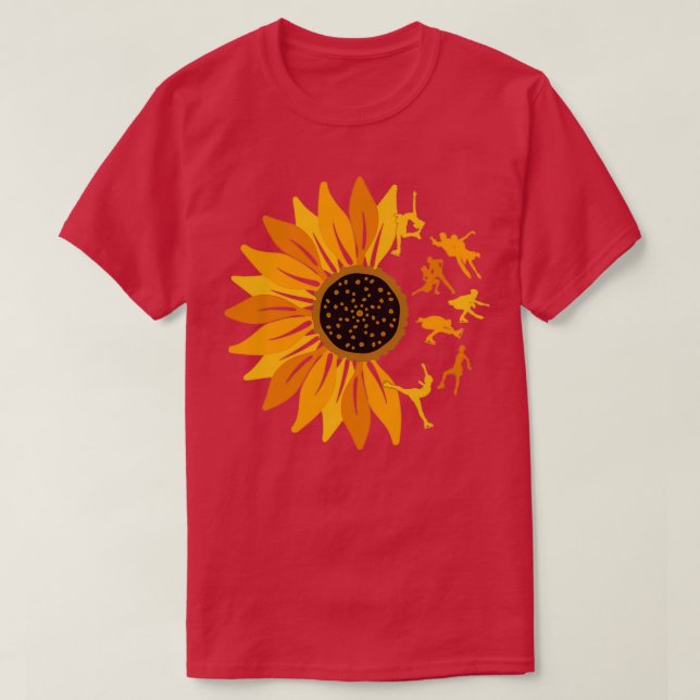 Camiseta Patinaje sobre girasol (Diseño del anverso)