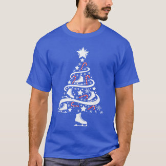 Camiseta Patinaje sobre hielo árbol de Navidad vacaciones p