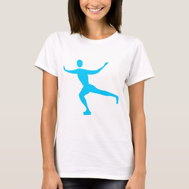 Camiseta Patinaje sobre hielo - Azul cielo (Anverso)