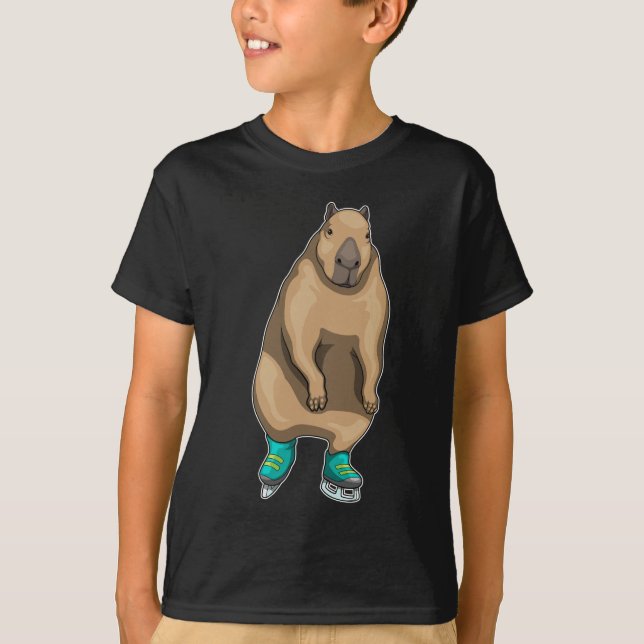 Camiseta Patinaje sobre hielo de Capibara (Anverso)