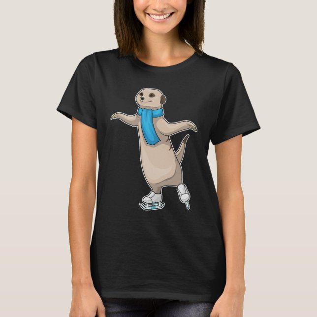 Camiseta Patinaje sobre hielo de Meerkat (Anverso)