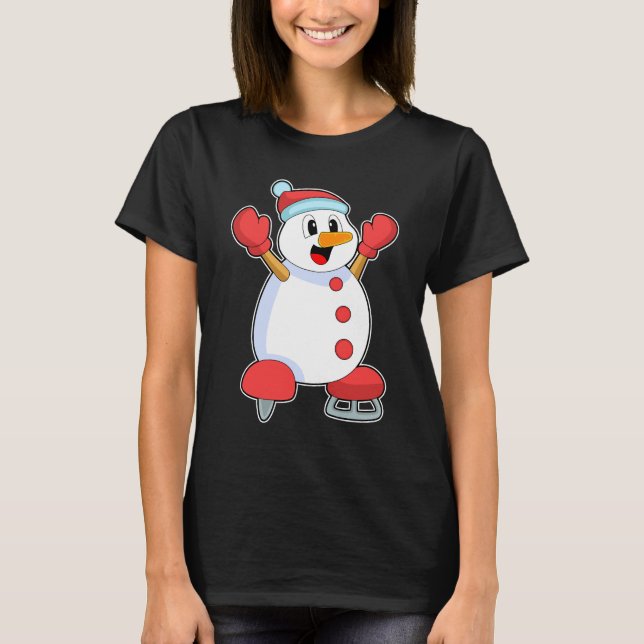 Camiseta Patinaje sobre hielo de Snowman (Anverso)