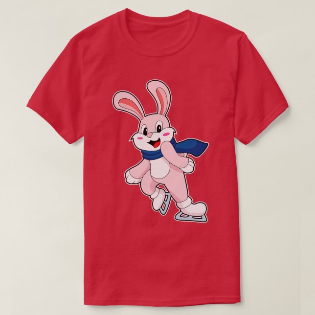 Camiseta Patinaje sobre hielo en conejo 2 (Diseño del anverso)