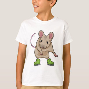 Camiseta Patinaje sobre hielo en el ratón
