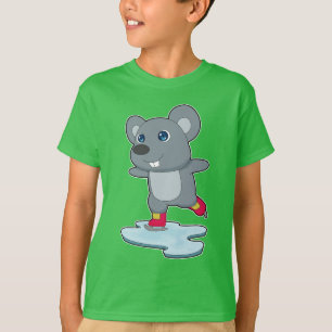 Camiseta Patinaje sobre hielo en el ratón