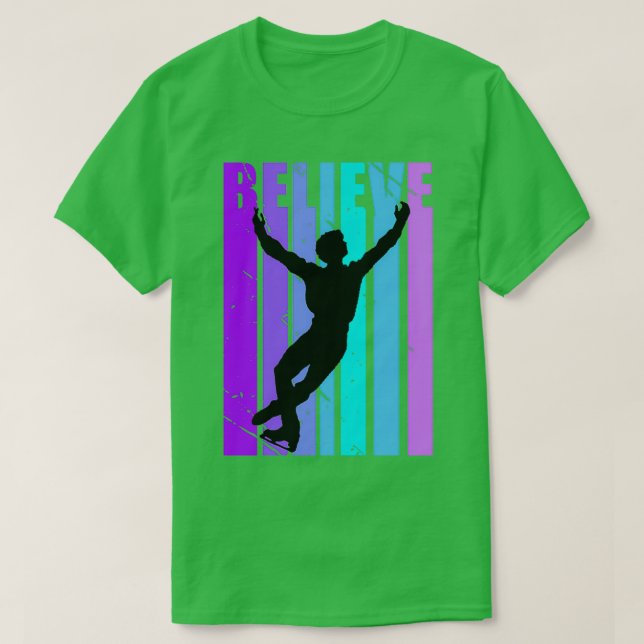 Camiseta Patinaje sobre hielo masculino Vintage Hielo patin (Diseño del anverso)