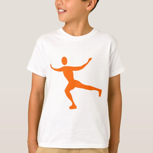 Camiseta Patinaje sobre hielo - Naranja (Anverso)