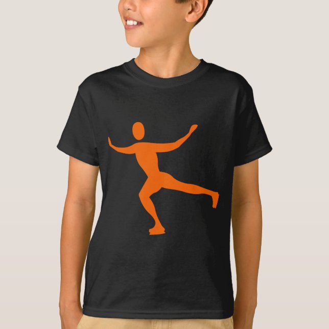 Camiseta Patinaje sobre hielo - Naranja (Anverso)
