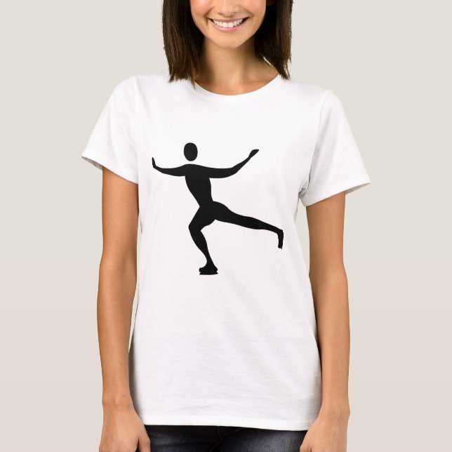 Camiseta Patinaje sobre hielo - Negro (Anverso)