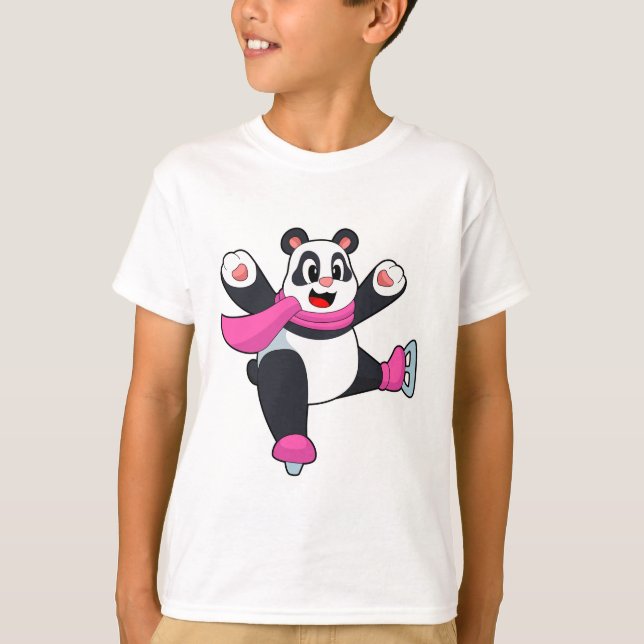 Camiseta Patinaje sobre hielo Panda (Anverso)