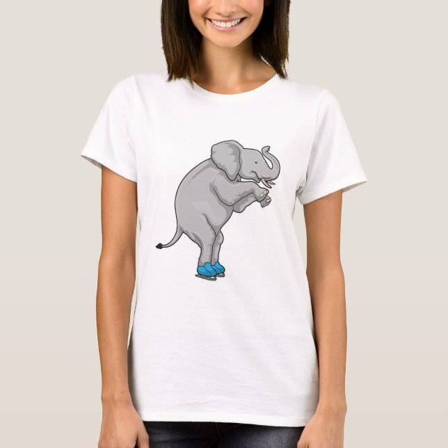 Camiseta Patinaje sobre hielo para elefantes (Anverso)