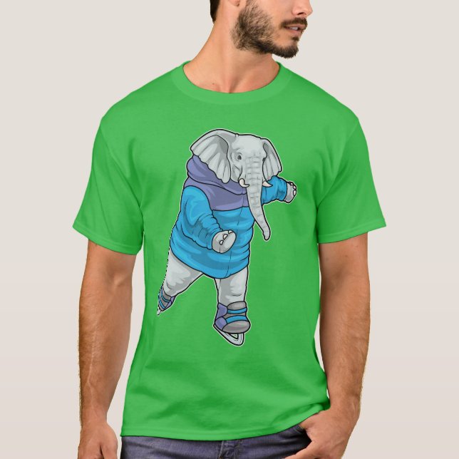 Camiseta Patinaje sobre hielo para elefantes (Anverso)