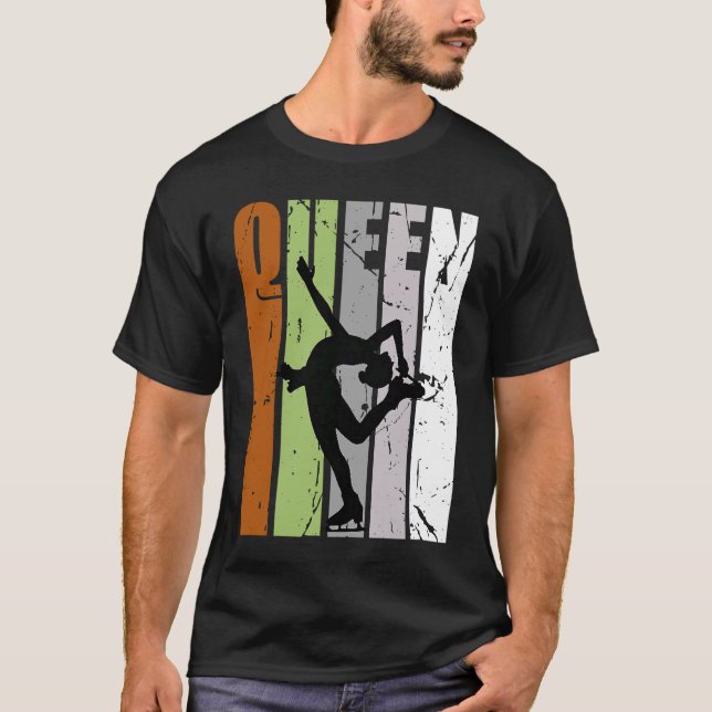 Camiseta Patinaje sobre hielo Queen Ice cumpleaños Silhouet (Anverso)