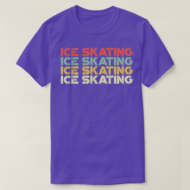 Camiseta patinaje sobre hielo retro vintage (Diseño del anverso)