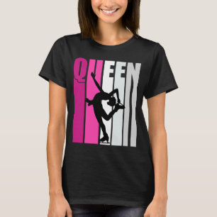 Camiseta Patinaje sobre hielo rosa Queen Colorful Ice Skate