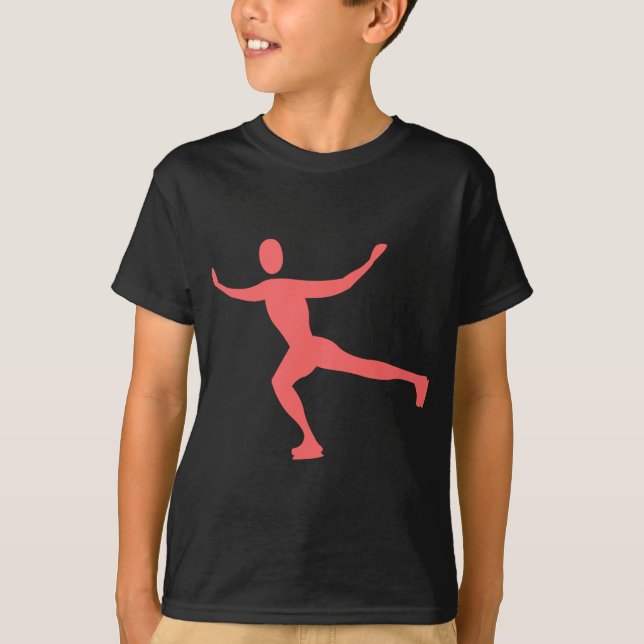 Camiseta Patinaje sobre hielo - Rosa tropical (Anverso)