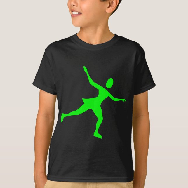 Camiseta Patinaje sobre hielo - Verde (Anverso)