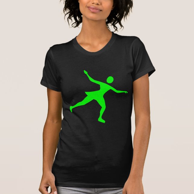 Camiseta Patinaje sobre hielo - Verde (Anverso)