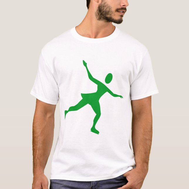 Camiseta Patinaje sobre hielo - Verde de hierba (Anverso)