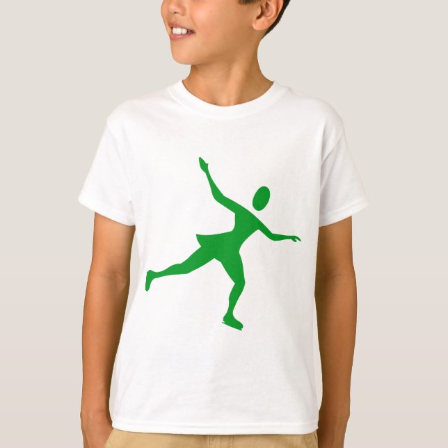 Camiseta Patinaje sobre hielo - Verde de hierba (Anverso)