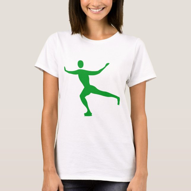 Camiseta Patinaje sobre hielo - Verde de hierba (Anverso)