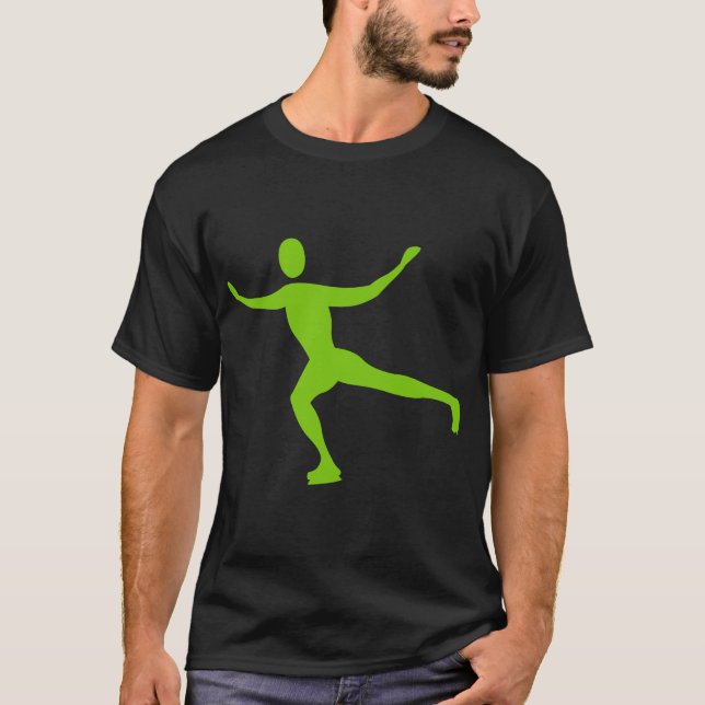 Camiseta Patinaje sobre hielo - Verde marciano (Anverso)