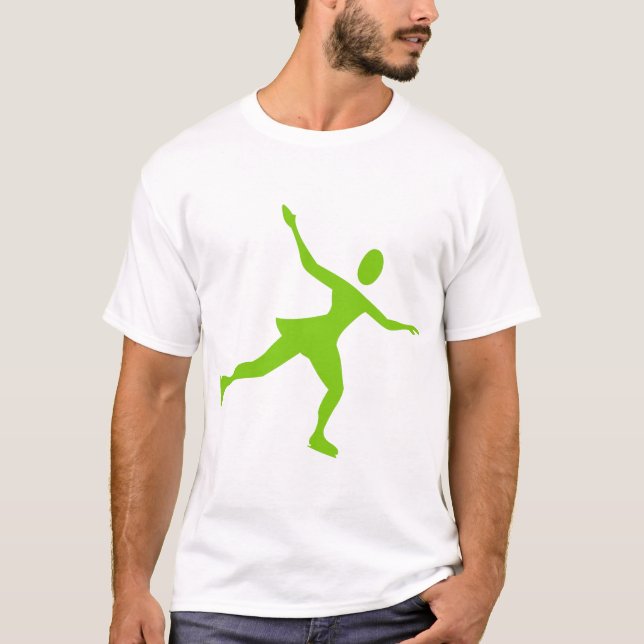 Camiseta Patinaje sobre hielo - Verde marciano (Anverso)