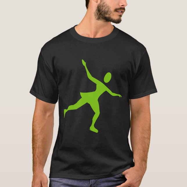 Camiseta Patinaje sobre hielo - Verde marciano (Anverso)