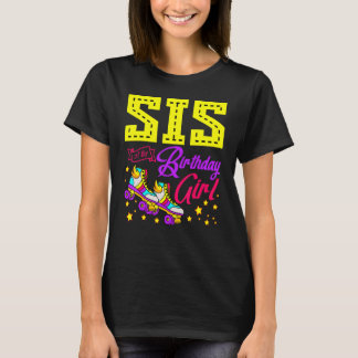 Camiseta Patinaje Sobre Patinaje De Patinaje De La Chica De