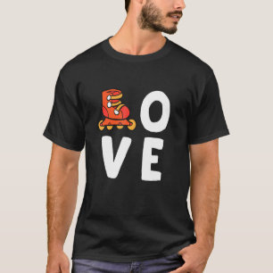 Camiseta Patinaje sobre patinaje en línea con amor