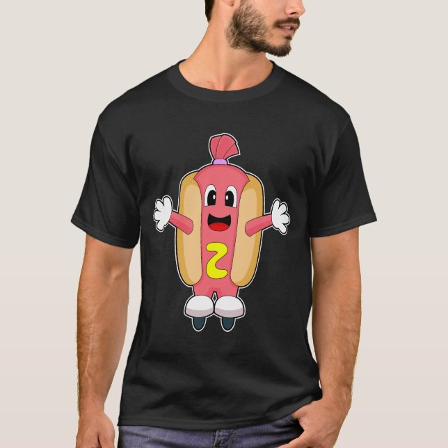 Camiseta Patinaje sobre patinaje en línea Hotdog (Anverso)