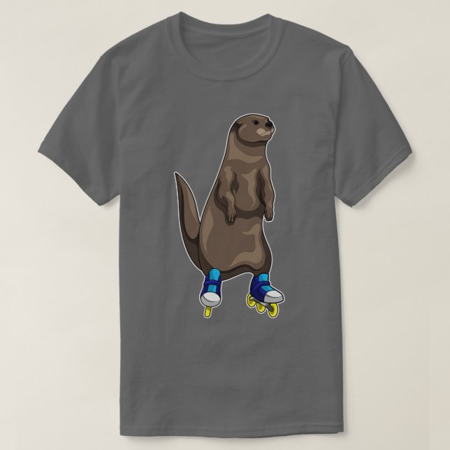 Camiseta Patinaje sobre patinaje en línea Otter (Diseño del anverso)