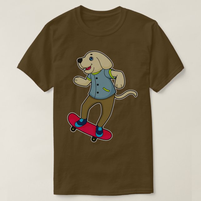 Camiseta Patinaje sobre patinaje sobre perros 1 (Diseño del anverso)