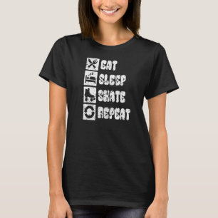 Camiseta Patinaje sobre patinaje sobre rodillos Comer Sleep