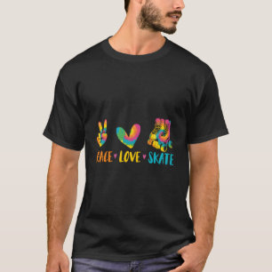 Camiseta Patinaje sobre patinaje sobre ruedas Peace Love Sk