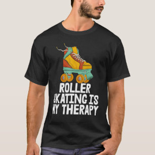Camiseta Patinaje Sobre Rótulos Es Mi Terapia Mujeres Rodan