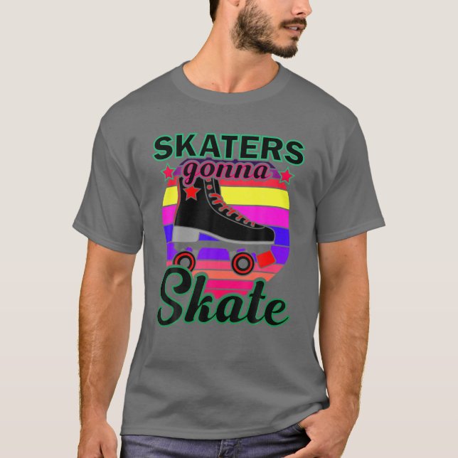 Camiseta Patinaje Sobre Rótulos Guay Para Hombres Que Rodea (Anverso)