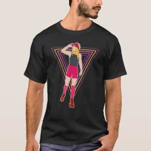 Camiseta Patinaje Sobre Rótulos Guay Para Mujeres Chica Rol