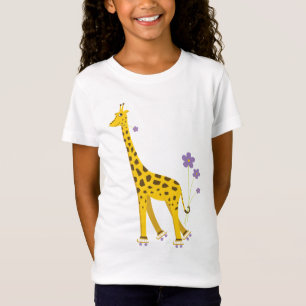 Camiseta Patinaje sobre ruedas divertido de la jirafa