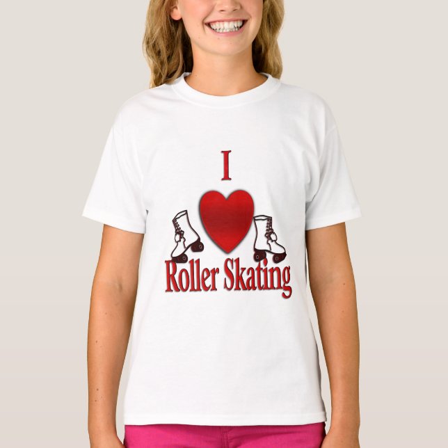 Camiseta Patinaje sobre ruedas en el corazón (Anverso)
