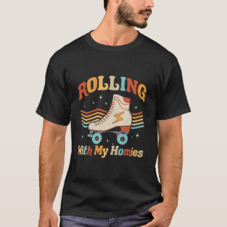 Camiseta Patinaje sobre ruedas Rodando con mis amigos Patín