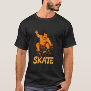 Camiseta Patinaje Sumo Divertido Skater Japonés Ukiyo-e