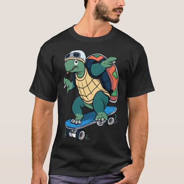 Camiseta Patinaje Turtle Tortoise Skateboard (Anverso)