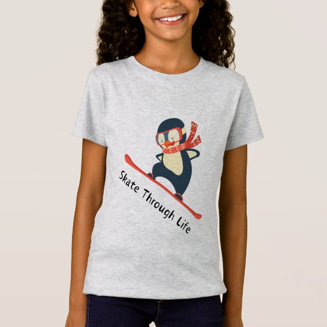 Camiseta Patinar a través de la vida (Anverso)