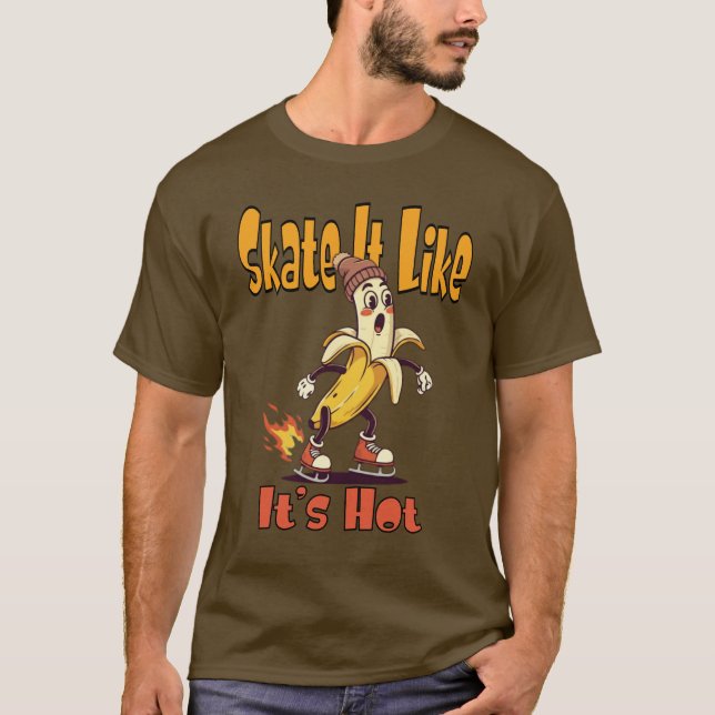 Camiseta Patinar como si estuviera caliente (Anverso)